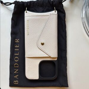 Bandolier White Norah Wristlet Case